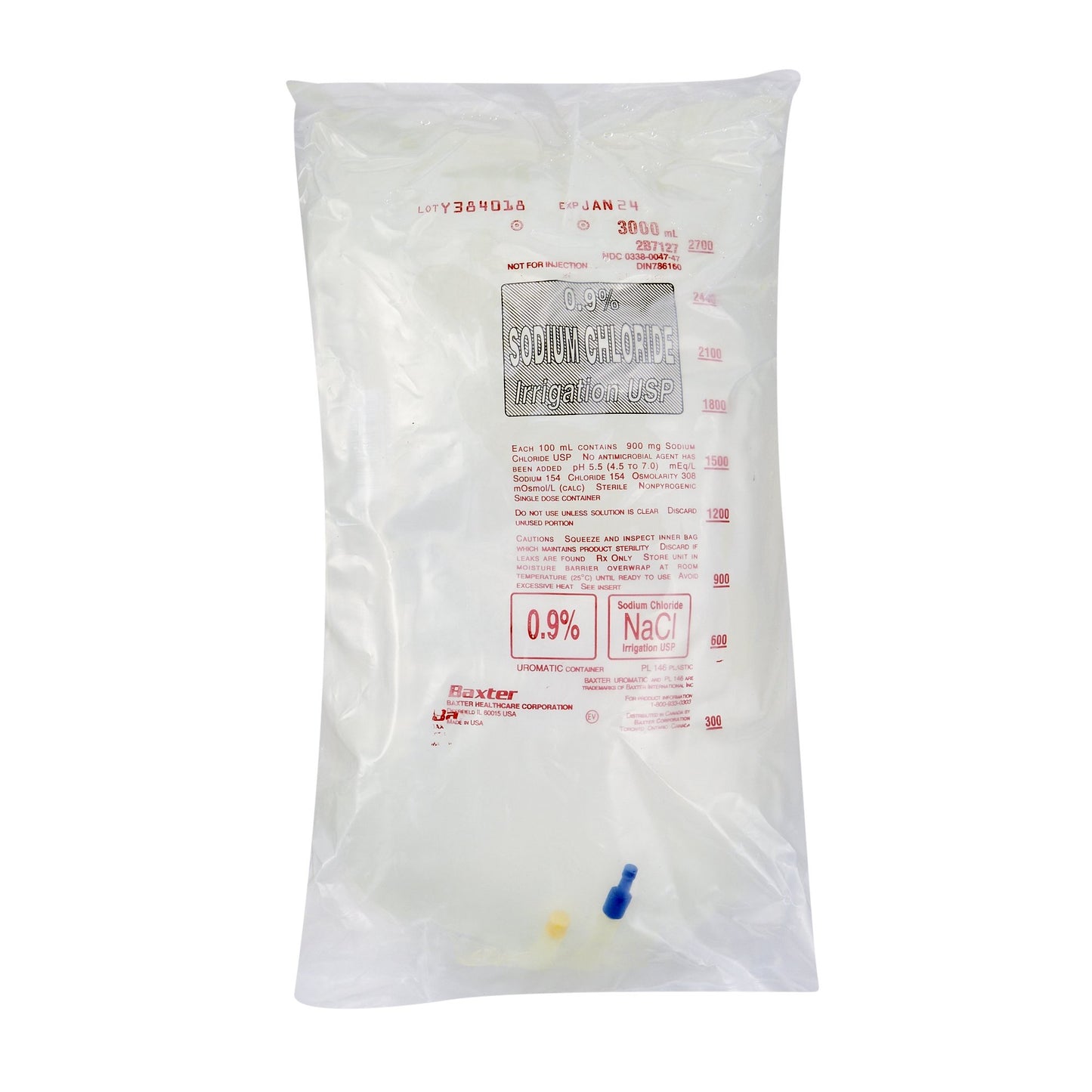 BAXTER 0.9% SOD.CHL.IRRIG. USP 3000MLUROMATIC CONTAINER #2B7127
