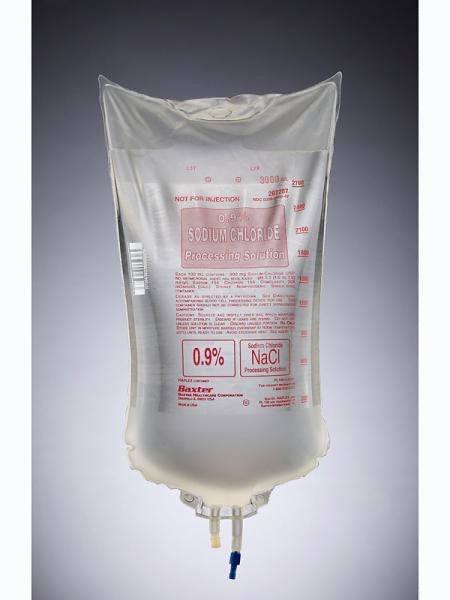 Baxter 0.9% SOD CHL PROCESSING SOL, 3000 ML FLEXIBLE CONT #2B7207
