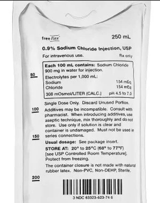 FRESENIUS KABI 0.9% Sodium Chloride Injection, USP 250ml