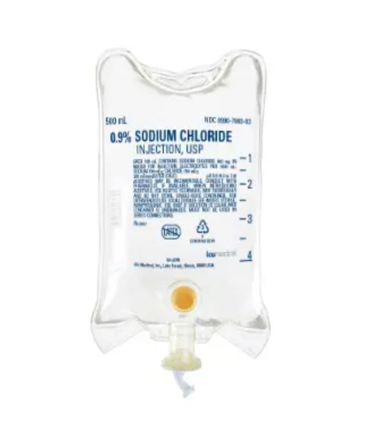 ICU MEDICAL .9% SODIUM CHLORIDE 500ML