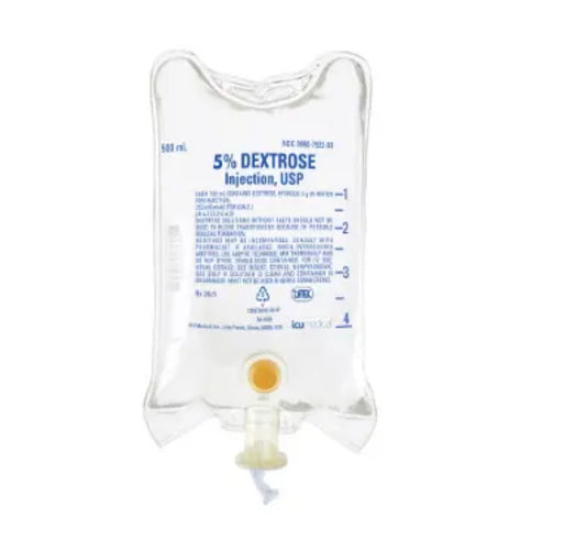 ICU MEDICAL 5% DEXTROSE IN WATER 500ML