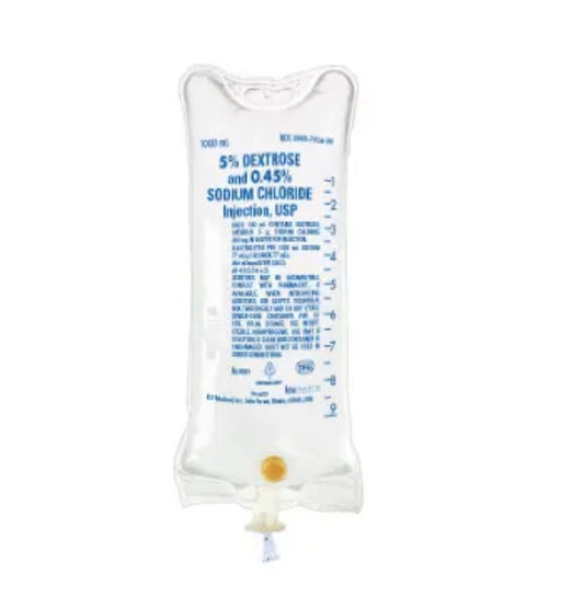 ICU MEDICAL 5% DEXTROSE IN .45% SODIUM CHLORIDE 1000ML