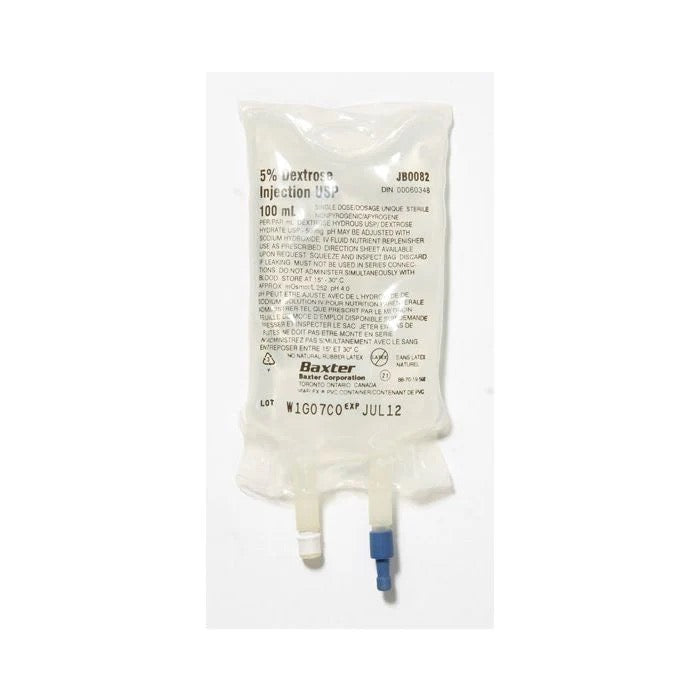 Baxter 5% DEXTROSE INJ USP 100 ML #2B0087