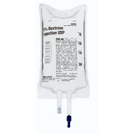 Baxter DEXTROSE 5% INJECTION USP 250ML MIGRATED #2B0062Q