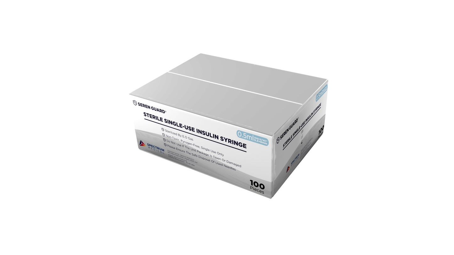 STERILE SINGLE USE INSULIN SYRINGE 0.5ML