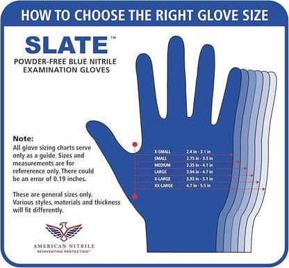 American Nitrile Exam Gloves, Latex Free Disposable Gloves, Made in the USA, TAA Approved